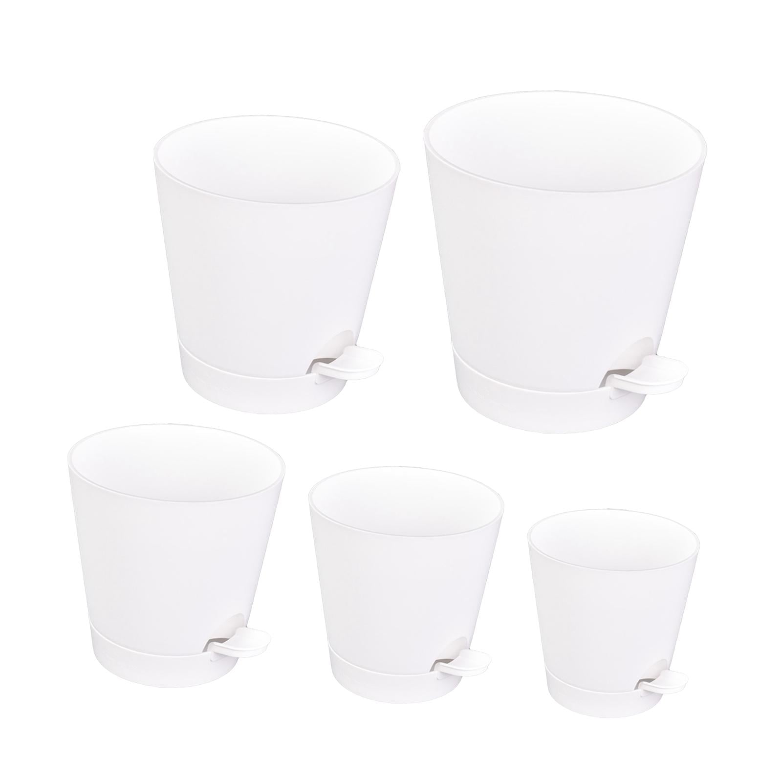 Wswqop - Macetas Con Autorriego, 5 Uds., Macetas Para El Hogar, Plantas Al Aire Libre, Plantas De Interior