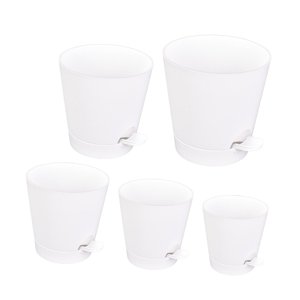 Ioensy - Macetas Con Autorriego, 5 Uds., Macetas Para El Hogar, Plantas Al Aire Libre, Plantas De Interior