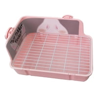 Ioensy - Caja De Arena Para Conejos, Baño Para Mascotas, Gato, Conejos, Conejito, Pequeño Animal, Orinal, Entrenador, Rosa