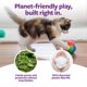 thumbnail image 5 of Juguete para gato SmartyKat Bola de peluche con hierba gatera – 2 unidades, colores arcoíris y turquesa, 5 of 9
