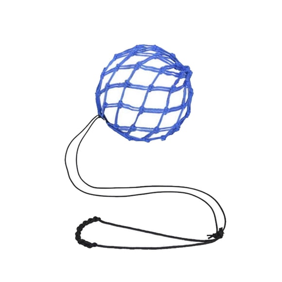 Kicker de red para balón de fútbol, entrenador de patadas de fútbol, entrenador elástico de fútbol, bolsa de soporte para pelota de longitud ajustable Azul
