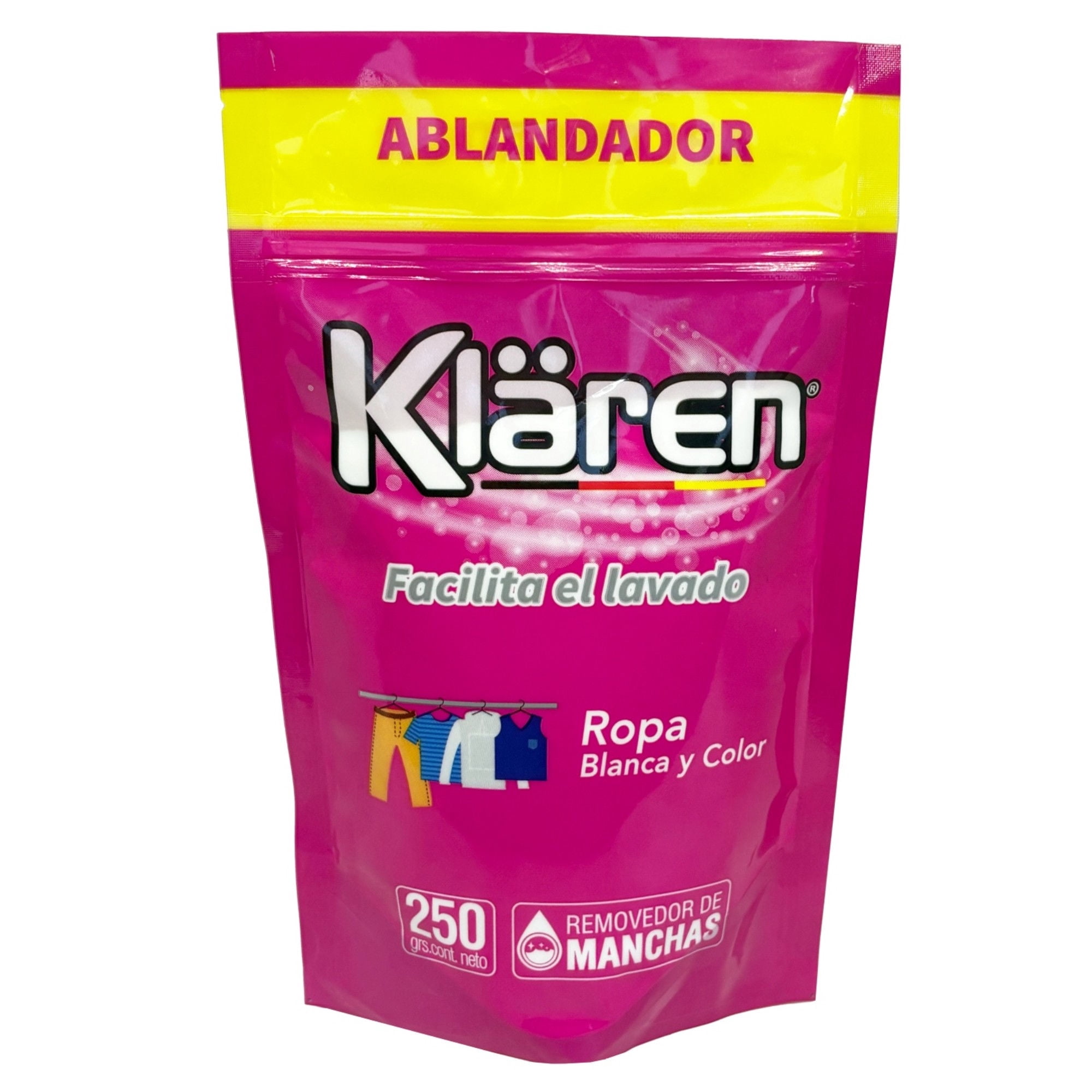 Ablandador Polvo Ropa Blanca Y Color Doypack 250 g Klaren