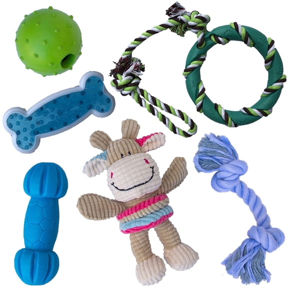 Chew Toys Rocket & Rex, paquete de 6 unidades para perros pequeños y medianos