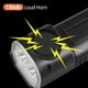 thumbnail image 3 of Luz delantera para bicicleta con bocina, 1000 lúmenes, recargable vía USB, resistente al agua, para ciclismo nocturno, 8 modos, 3 of 7