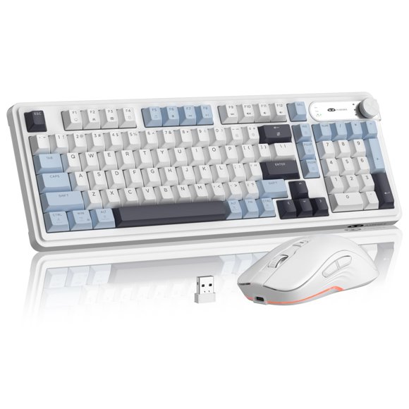 Juego de Teclado y Ratón MageGee V990 Inalámbrico RGB Azul