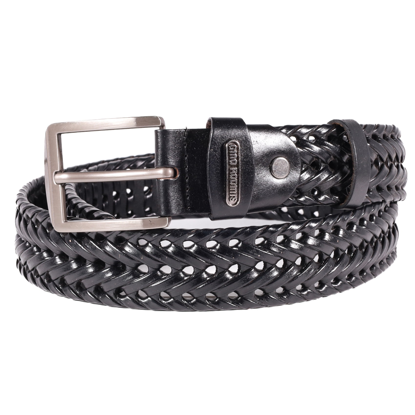 Gino Rodinis - Cinturón De Cuero Hombre 2522 Talla L-xl Negro