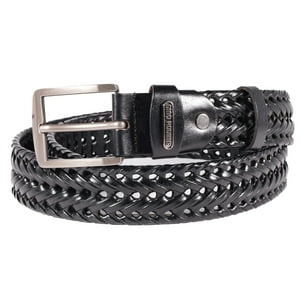 Gino Rodinis - Cinturón De Cuero Hombre 2522 Talla S-M Negro