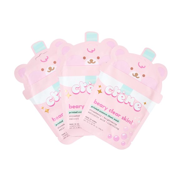 Mascarilla de hoja The Crème Shop Pack de 3 - Fresa