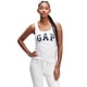 thumbnail image 1 of Camiseta sin mangas acanalada Shirt GAP para mujer, color blanco, talla L, 1 of 1