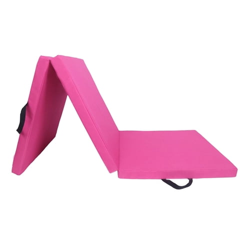 Magideal - Estera De Ejercicio Plegable De Tres Pliegues Almohadilla De Yoga Protección Del Piso Unisex Gimnasio Estera De Yoga Plegable Para Entrenamiento De Es Tela Oxford Rosa