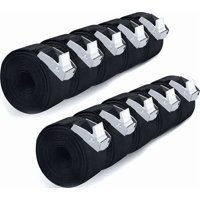 Genérico - 10 Cincho Correa Amarre Trinquete Hebilla Cinta Auto Moto 2M Negro