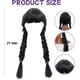 thumbnail image 2 of Peluca de Miércoles Addams | Pelucas trenzadas negras para mujeres y niñas. Peluca de disfraz de Miércoles con flequillo para fiesta de Halloween (con flequillo)., 2 of 7