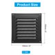 thumbnail image 2 of Uxcell 6"x6" Ventilación de Aluminio para Pared Exterior Salida de Ventilación Rejilla de Aire HVAC Negra, 2 of 6