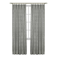 Cortinas De Ventana Achim Windsor Pinch Pleat 34 X 160 Cm, Color Plateado