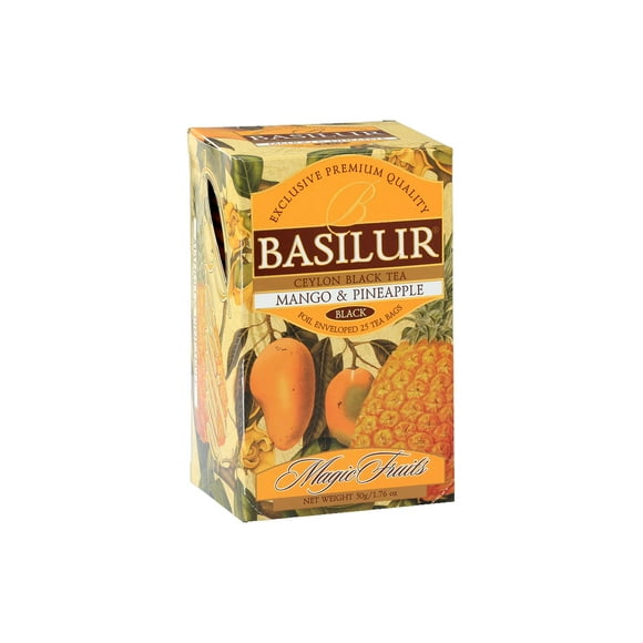 Te Negro Basilur Mango Piña Caja 25 bolsas
