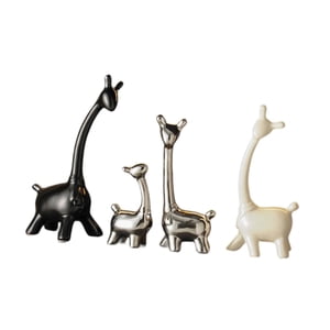 Bothyi - 4 Piezas De Esculturas De Jirafa, Estatuas De Animales Para La Entrada, Mueble De Tv, Estantería