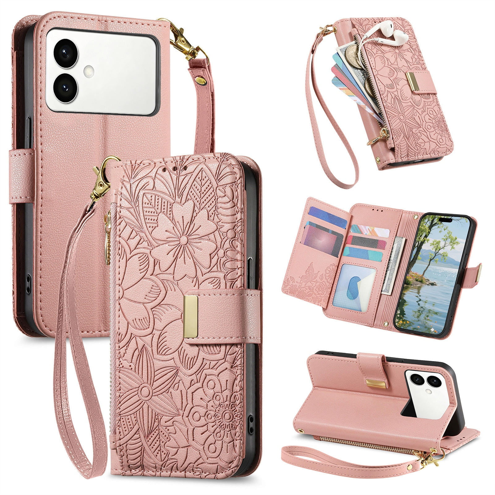 Funda Foxdock Cartera De Piel Sintética Para Foxdock Samsung Galaxy S26 Edge – Resistente A Golpes, Rfid – Rosa