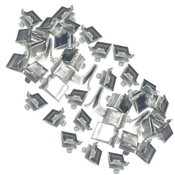 Clips de soporte para estantes Bueyfolt para pilastras ajustables de acero, 40 unidades