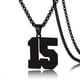 thumbnail image 1 of 1pc Stylish Stainless Steel Men's Athletes Number Pendant Necklace - Perfect for Baseball, Basketball, and Football Teams - Long Chain Necklace with Sports Number - Ideal Gift for Boys, 1 of 5