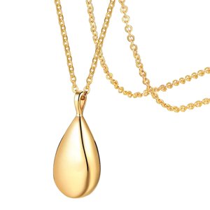 Ioensy - Collar De Cenizas De Urna Colgante De Gota De Moda Para Cenizas Perfume Regalo De Graduación Aureate