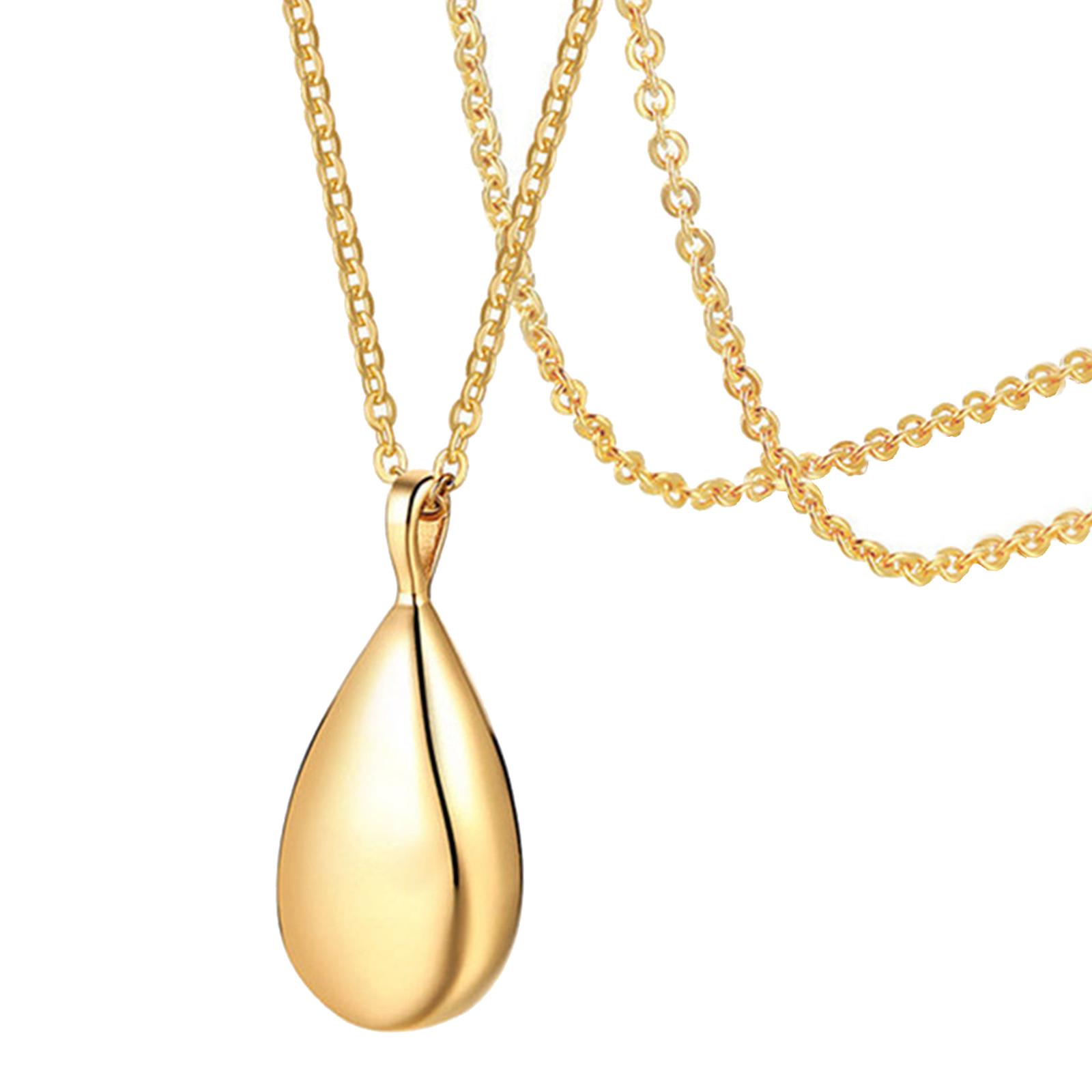 Ioensy - Collar De Cenizas De Urna Colgante De Gota De Moda Para Cenizas Perfume Regalo De Graduación Aureate