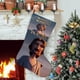thumbnail image 1 of El Rey de Reyes Tema: Calcetines de Navidad, fino lino blanco para colgar en escaleras y chimenea, decoración navideña para el hogar, regalo de Navidad.54cm×38cm, 1 of 5