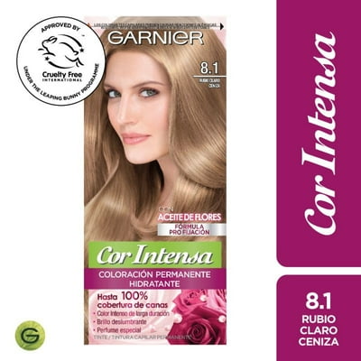 Coloración Cabello 8.1 Rubio Claro Ceniza Cor Intensa Garnier