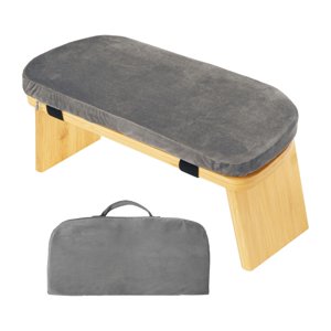 Ioensy - Banco De Meditación Silla De Asiento Bajo Taburete De Yoga Robo Heces De Rodilla Para Rezar Gris