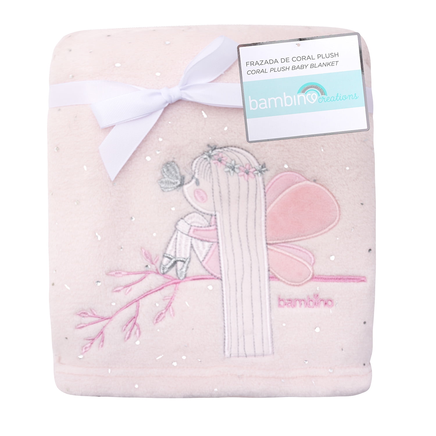 Bambino - Frazada De Coral Plush Rosado Hada Niña