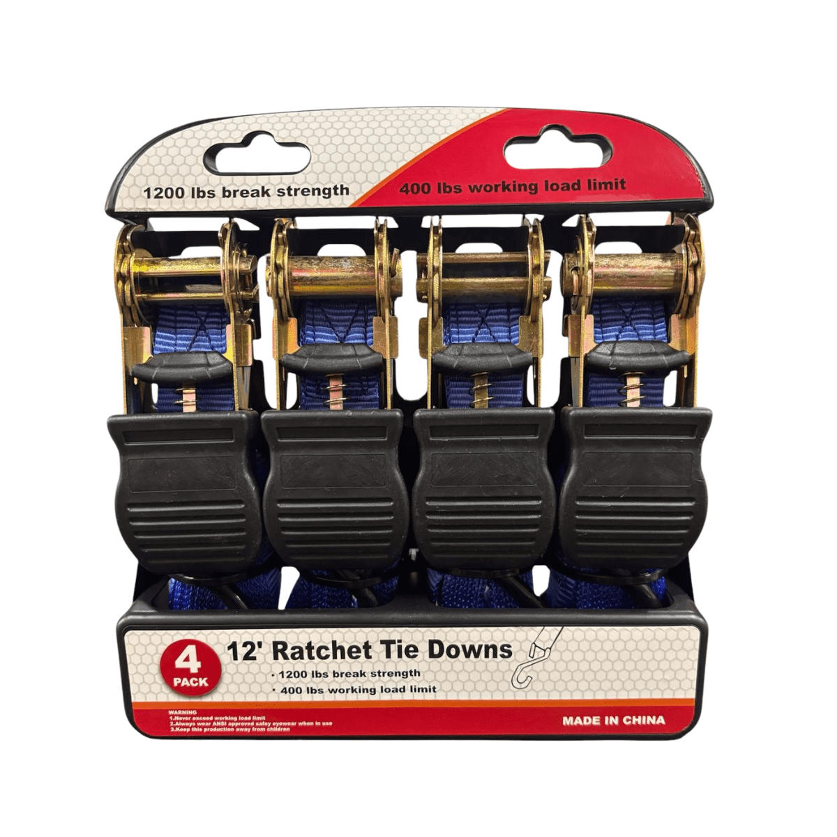 Soloferta - Kit De 4 Eslingas De Amarre Azul De 3.5metros -1200 Lb