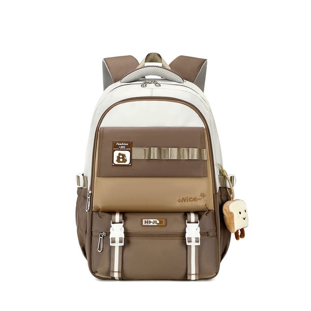 Waterproof Teenage Bookbag Resistant to dirt Nylon Rucksack Fashion Girl Backpack Women School Bag High School Schoolbag Black