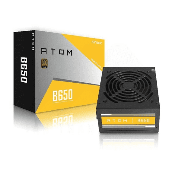 Fuente de Poder 650W Antec Atom B650 EC, Certificación 80+ Plus Bronze, Color Negro