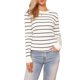 thumbnail image 2 of INSPIRE CHIC Suéter Casual para Mujer con Cuello Redondo a Rayas Hueco Trabajo Otoño Invierno Suéteres de Moda M Blanco, 2 of 6