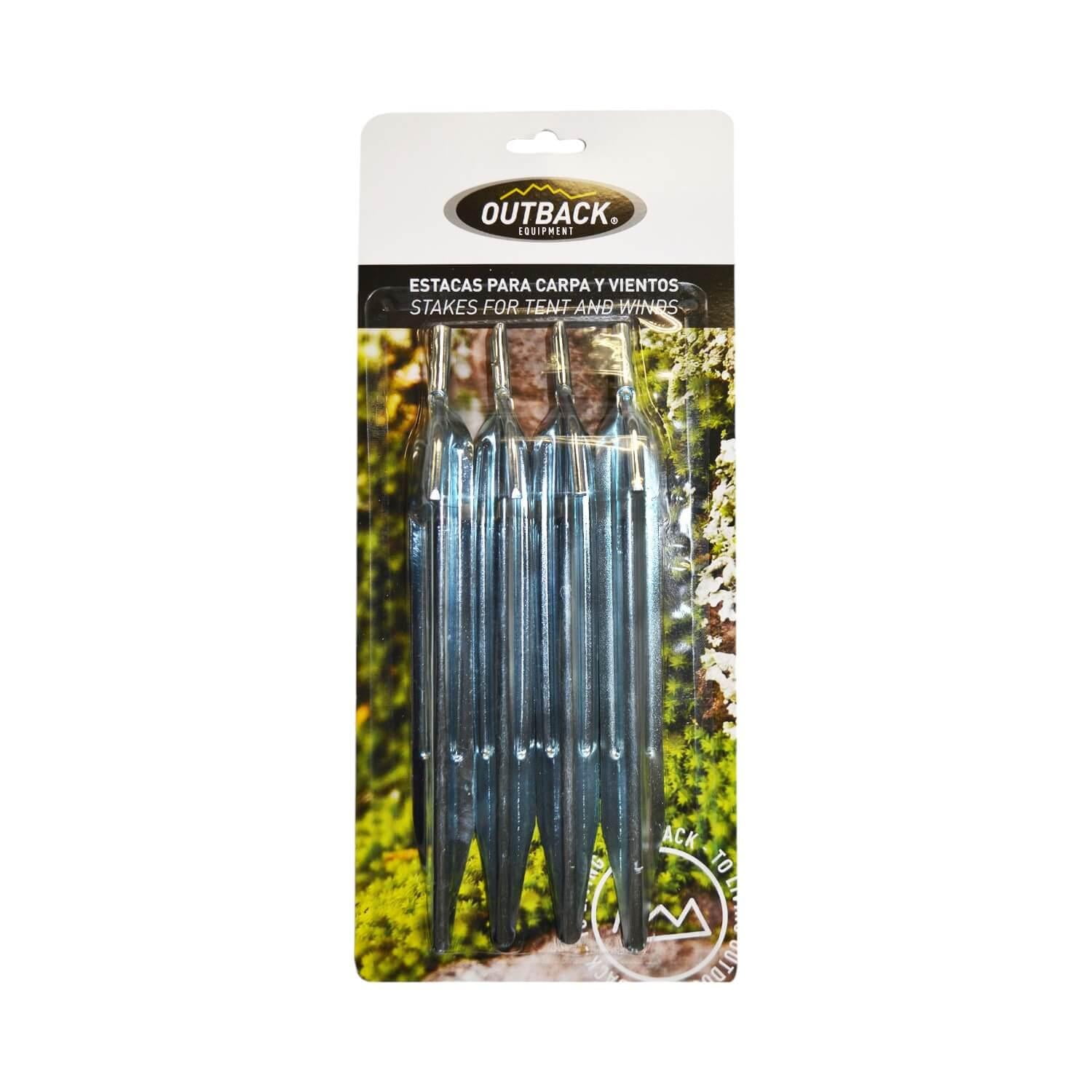 Estacas Para Carpa Y Vientos Outback Plateado