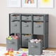 thumbnail image 3 of Organizadores de armario Neaterize de 9 cubos con cajones y papeleras, color gris claro, 3 of 6