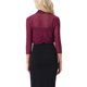 thumbnail image 3 of INSPIRE CHIC Bolero de Mujer Semi Transparente con Mangas 3/4 Cárdigan Corto Burdeos XL, 3 of 6