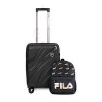Pack Maleta Cabina S Lola 10Kg + Mochila Urbanix Fila 16Lts Negro-Rose Gold