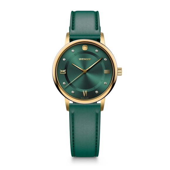 Reloj Urban Donnissima correa cuero verde Wenger