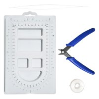 Ioensy - Tablero De Bandeja De Cuentas, Suministros Para Fabricación De Joyas, Herramienta De Medición Diy, Tablero De Diseño De Cuentas