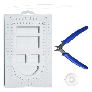 Ioensy - Tablero De Bandeja De Cuentas, Suministros Para Fabricación De Joyas, Herramienta De Medición Diy, Tablero De Diseño De Cuentas