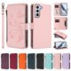 thumbnail image 3 of Funda Cartera Mariposa para [Samsung Galaxy S21 Plus] con Soporte y Cremallera Rosa, 3 of 6