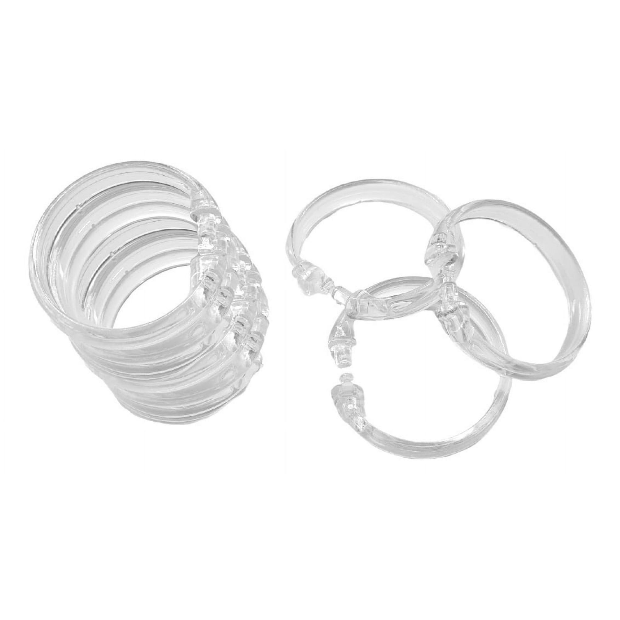 Metalhsa - Pack De 12 Ganchos Transparentes Para Cortina De Ducha