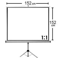 Evotech - Telon Tripode 152X152Cm, Mecanismo Retractil