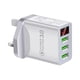 thumbnail image 1 of Cargador Rápido Pantalla Digital Portátil 3USB Carga Rápida Para Carga De Viaje Blanco, 1 of 5