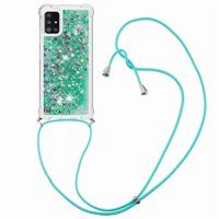 Funda Foxdock Para Samsung Galaxy A71 5G Con Cuerda Ajustable, Brillo Líquido, Protección Antigolpes Y Lente – Ideal Para Regalo