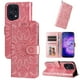 thumbnail image 1 of Funda tipo cartera FOXDOCK para OPPO Find X5 Pro , diseño girasol en relieve, cuero PU, cierre magnético, soporte y tarjetero, 1 of 5