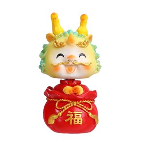 Magideal - Figura De Dragón De Año Nuevo Chino, Estatua De Dragón Artesanal, Escultura De Dragón Bobblehead Para Entrada, Sala De Estar, Estantería Para El Hogar , Estilo G