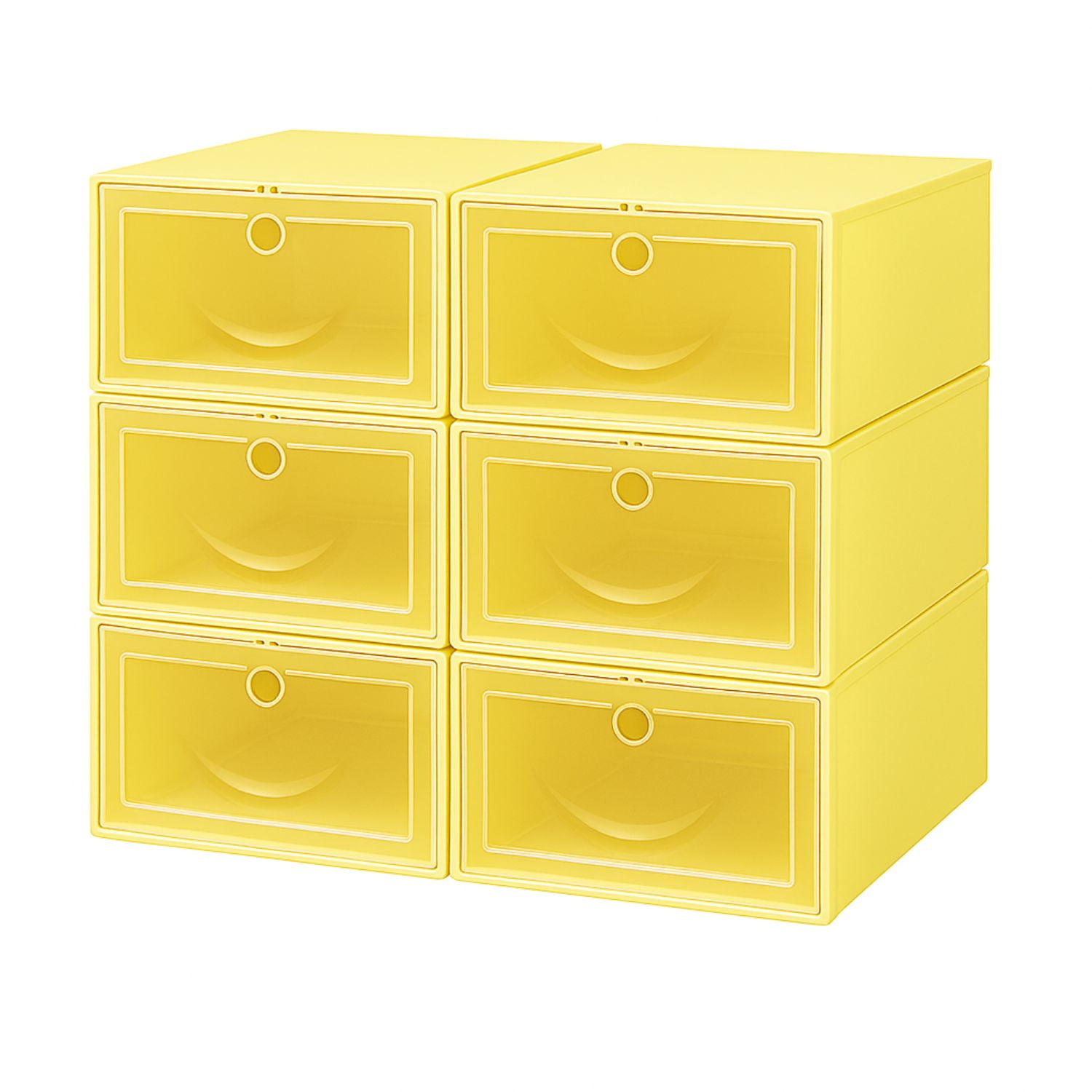 Genérico - Pack 6 Caja Zapatos Organizador Armable Apilable Almacenaje