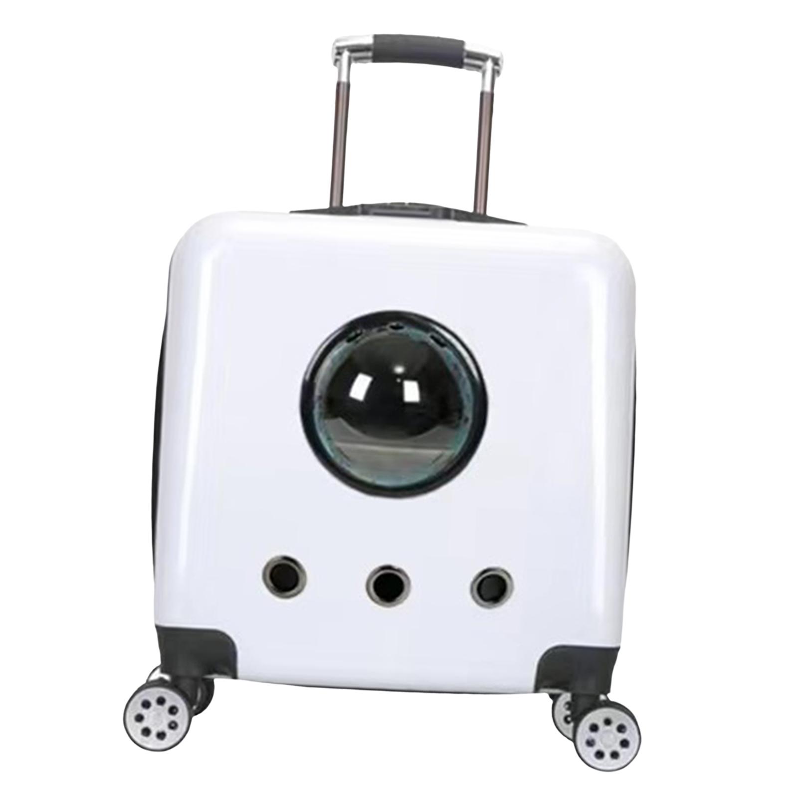 Magideal - Mochila Portátil Con Ruedas Para Gatos, Mochila Transpirable Para Mascotas, Bolsa De Transporte Para Gatitos, Accesorios Para Exteriores, Senderismo Y Blanco