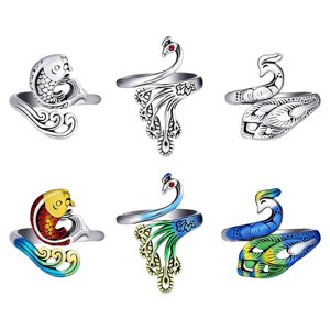 Bothyi - 6X Anillos De Ganchillo Para Dedos Anillos De Bucle De Tejer Diy Para Mujeres Adultas Abuela